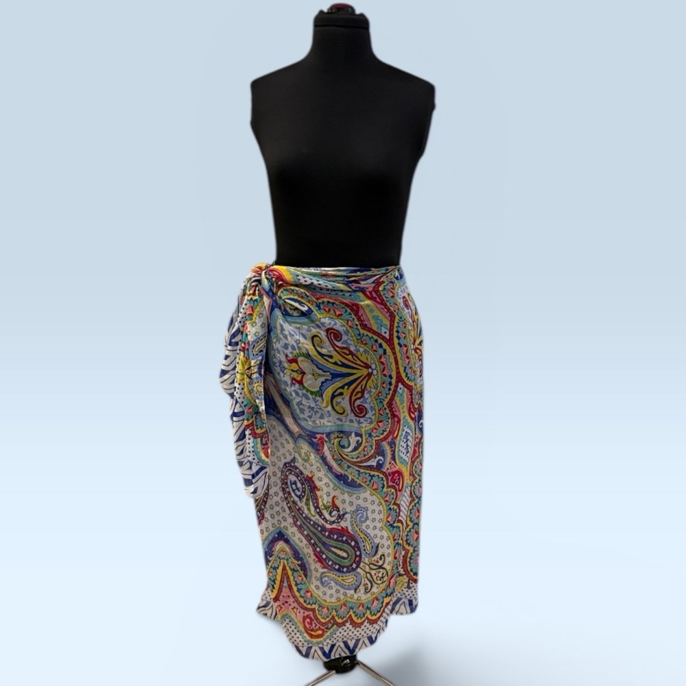 Versatile Multicolor Paisley Kimono Wrap